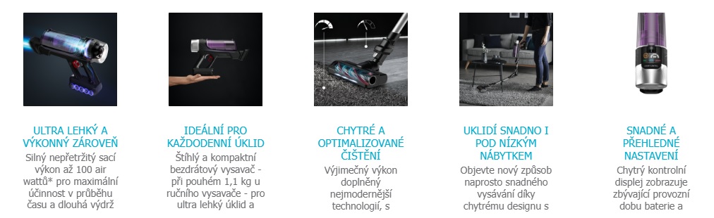 Rowenta AKU tyčový vysavač X-Force Flex 9.60 Allergy Auto 3v1 RH2037WO